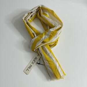 Alex Mill Yellow and White Striped Scarf